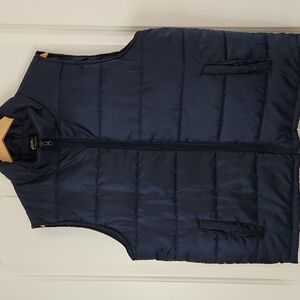 Jackson Hole Men’s Puffer Vest XL Navy Blue Quilted Zip Up 100% Polyester